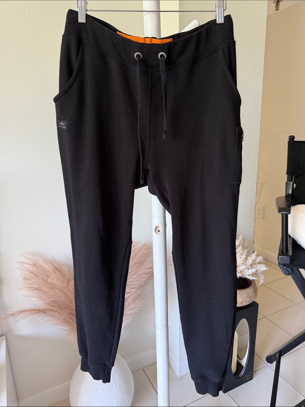Alpha Industries 19X59 Fit Utility Jogger Sweatpants Black Cargo Techwear Men’ L